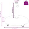 vidaXL Parasol Base Light Grey and Black 45 x 45 x 40 cm