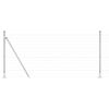 vidaXL Outdoor Euro Fence with Concrete Base 25 x 0.8 m Silver Mesh