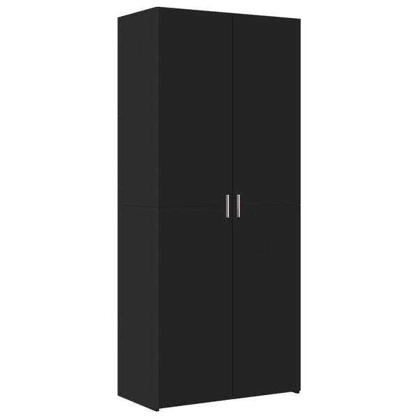 vidaXL Highboard Black 80x42.5x185 cm Engineered Wood