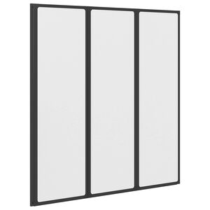 vidaXL Foldable Shower Screen Black and Full Frost 132 x 2 x 140 cm
