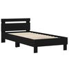 vidaXL Bed Frame without Mattress with LED Lights Black 75x190 cm Small Single