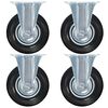 vidaXL Fixed Casters 4 pcs 125 mm