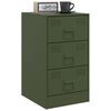 vidaXL Bedside Cabinets 2 pcs Olive Green 34.5x39x62 cm Steel