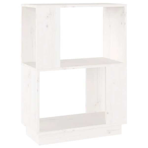 vidaXL Book Cabinet/Room Divider White 51x25x70 cm Solid Wood Pine