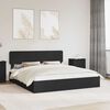 vidaXL Storage Bed with Headboard Black 200 x 200 cm Engineered Wood