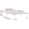 vidaXL Bed Frame without Mattress Foldable Black 100x200 cm Steel