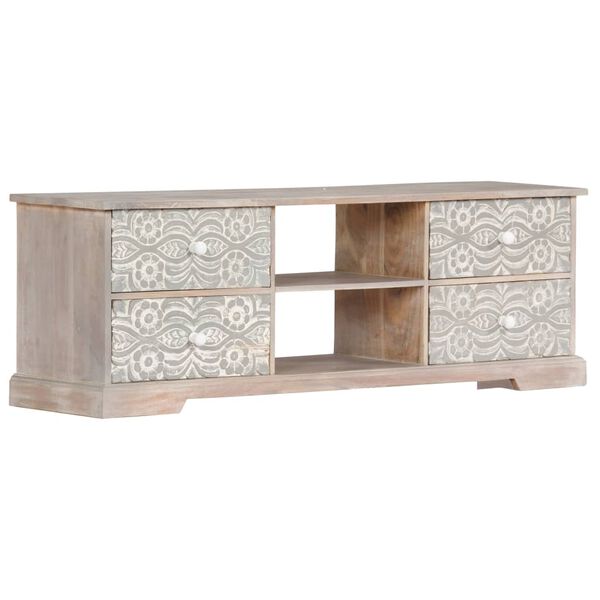 vidaXL TV Cabinet 120x30x40 cm Solid Acacia Wood