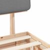 vidaXL Bed Frame with Upholstered Headboard Light Grey 140 x 200 cm