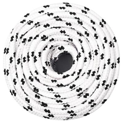 vidaXL Work Rope White 10 mm 100 m Polyester
