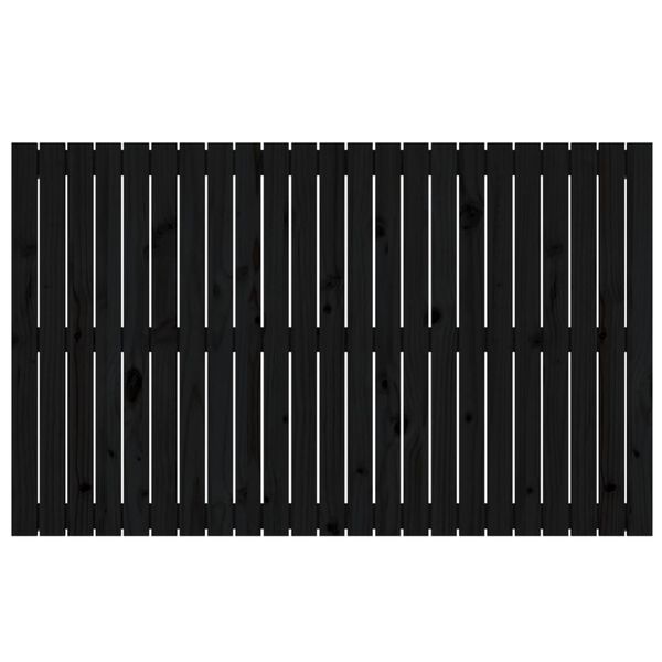 vidaXL Wall Headboard Black 147x3x90 cm Solid Wood Pine