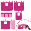 vidaXL Kids' Loft Bed with Curtains Pink 80x200 cm Solid Wood Pine