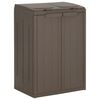 vidaXL Trash Bin with 2 Doors Brown 65x45x88 cm PP