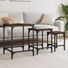 vidaXL Nesting Coffee Tables 3 pcs Brown Oak Engineered Wood