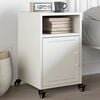 vidaXL Bedside Cabinet White 36x39x59 cm Steel