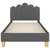 vidaXL Children's Bed Frame with Headboard Dark Grey 80 x 160 cm