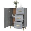 vidaXL Sideboard Grey Sonoma 69.5x34x90 cm Engineered Wood