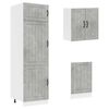 vidaXL 8 Piece Kitchen Cabinet Set Lucca Concrete Grey Engineered Wood