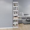 vidaXL Book Cabinet/Room Divider White 40x30x199 cm Solid Pinewood