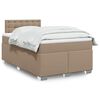 vidaXL Box Spring Bed with Mattress Cappuccino 120x190 cm Faux Leather