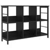 vidaXL Bookshelf 6-Tier 102 x 32 x 72.5 cm Engineered Wood Black Oak