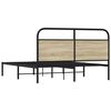 vidaXL Bed Frame Without Mattress 160x200 cm Sonoma Oak Engineered Wood