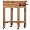 vidaXL Kitchen Trolley 58x58x89 cm Solid Acacia Wood