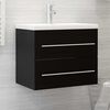 vidaXL Sink Cabinet Black 60x38.5x48 cm Engineered Wood