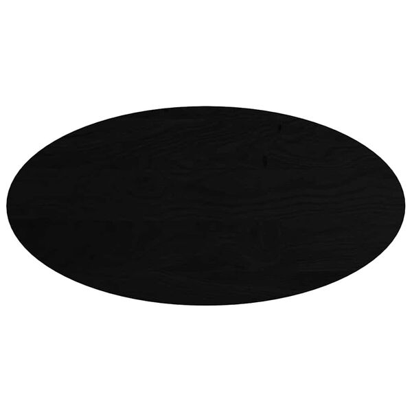 vidaXL Table Top Dark Brown 120x60x2 cm Solid Wood Oak Oval