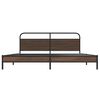 vidaXL Metal Bed Frame without Mattress Brown Oak 193x203 cm
