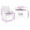 vidaXL Garden Dining Set 7 pcs White Aluminium