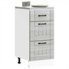vidaXL Kitchen Base Cabinet Lucca Grey Sonoma Engineered Wood
