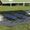 vidaXL Folding Camping Bed 2 pcs Blue 210 x 80 x 46 cm Oxford fabric