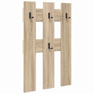 vidaXL Wall-Mounted Coat Rack Wall-mounted Sonoma Oak 65 x 3 x 100 cm