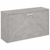 vidaXL Shoe Bench Concrete Grey 80x24x45 cm Engineered Wood