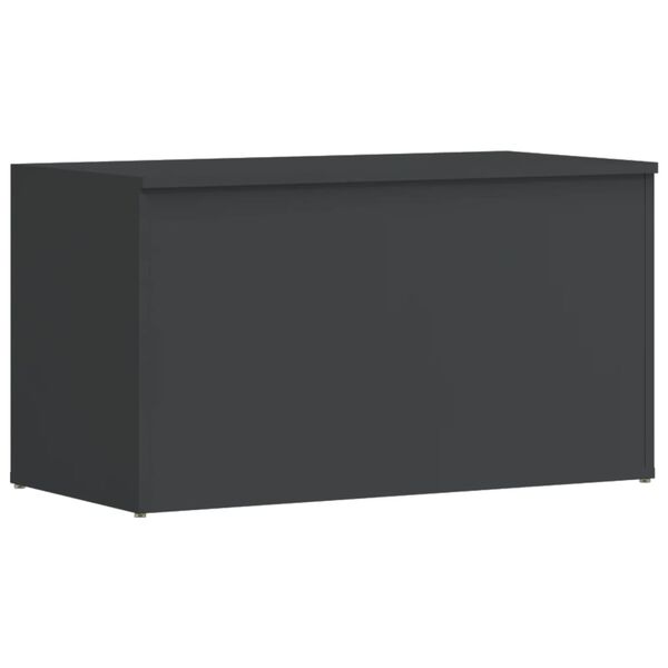 vidaXL Storage Chest High Gloss Grey 84x42x46 cm Engineered Wood