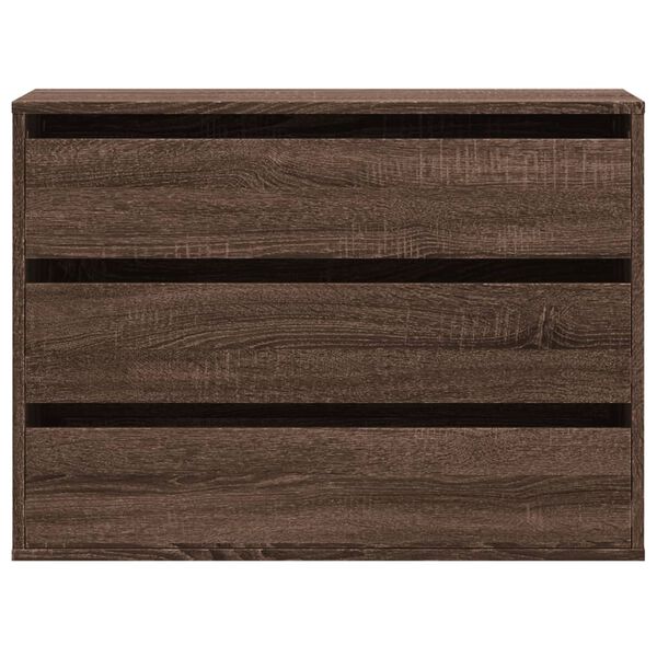 vidaXL Corner Chest of Drawers Brown Oak 80x41x58 cm Engineered Wood