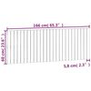 vidaXL Wall Headboard 166x3x60 cm Solid Wood Pine