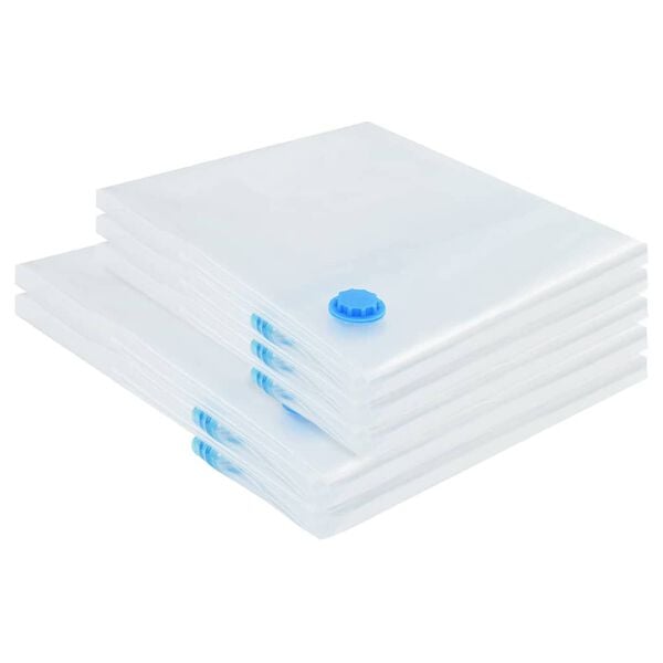 vidaXL Storage Bags 5 pcs Transparent and Blue 130 x 100 cm