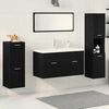 vidaXL Bathroom Furniture Set 5 pcs Black Oak Engineered Wood