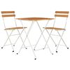 vidaXL 3 Piece Folding Bistro Set Solid Wood Acacia and Steel