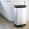 Curver Pedal Bin Deco Rectangular 50L Silver