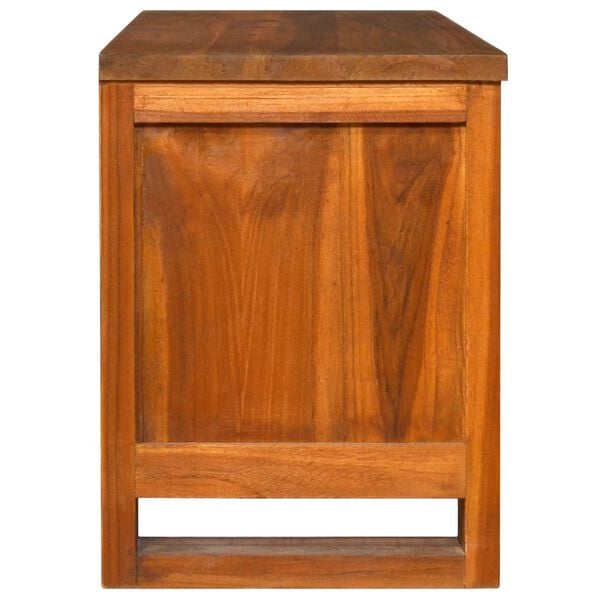 vidaXL TV Cabinet 110x30x40 cm Solid Teak Wood