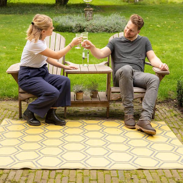 Esschert Design Outdoor Rug 182x122 cm Honeycomb