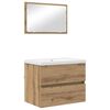 vidaXL Bathroom Furniture Set 3 pcs Artisan Oak Engineered Wood