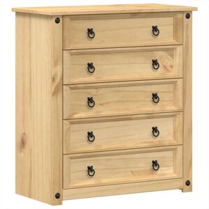 vidaXL Chest of Drawers "Corona" 80x40x89 cm Solid Wood Pine