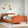 vidaXL Bookcase Bed without Mattress Wax Brown 140x190cm Solid Wood Pine