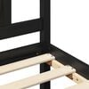 vidaXL Bed Frame without Mattress Black 140x190 cm Solid Wood