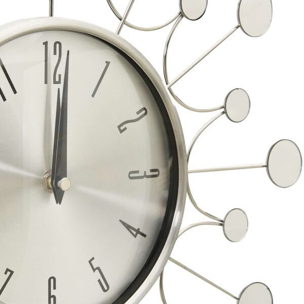 vidaXL Wall Clock Silver 40 cm Metal