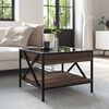 vidaXL Coffee Table with Infinity LED Brown Oak 50x50x38 cm