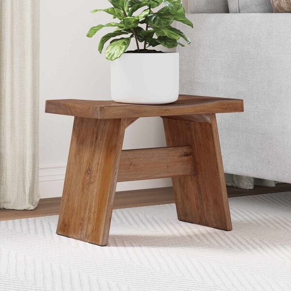 vidaXL Stool Natural 40 x 25 x 31 cm Mahogany Wood